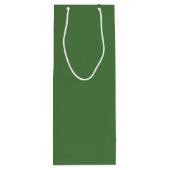 Varengroene effen kleur wijn cadeautas (Achterkant)