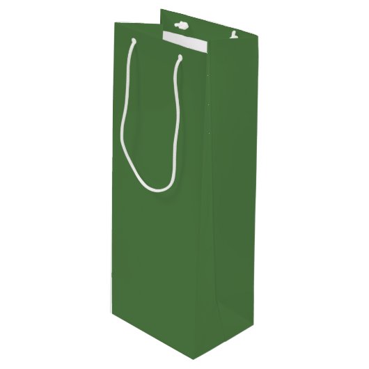 Varengroene effen kleur wijn cadeautas (Voorkant Gekanteld)