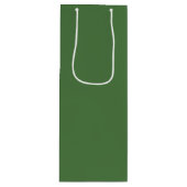 Varengroene effen kleur wijn cadeautas (Voorkant)