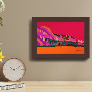 Varenna bij nacht Comomeer Italië Illustratie Poster