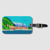 Varenna Como Italy Illustration Travel Bagagelabel (Voorkant (horizontaal))