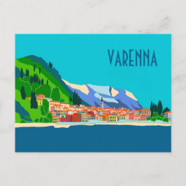 Varenna Como Italy Illustration Travel Briefkaart