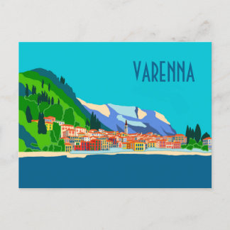 Varenna Como Italy Illustration Travel Briefkaart