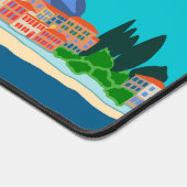 Varenna Comomeer Italië Illustratie Reizen Bureaumat (Hoek)