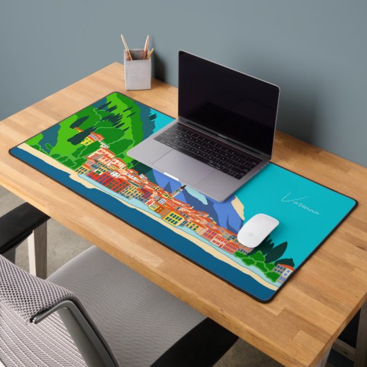 Varenna Comomeer Italië Illustratie Reizen Bureaumat (Kantoor 2)