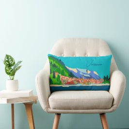 Varenna Comomeer Italië Illustratie Reizen Kussen