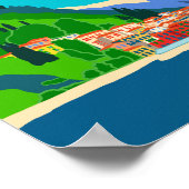 Varenna Comomeer Italië Landschapsillustratie Poster (Hoek)