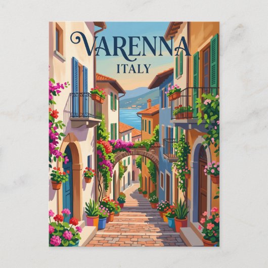 Varenna Italië Briefkaart (Voorkant)