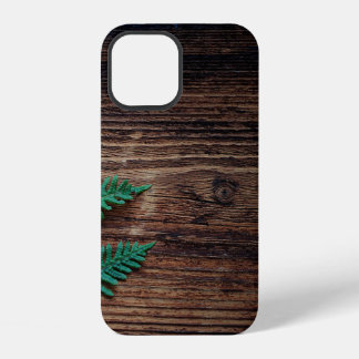 Varenplant hout kleine varen grunge iPhone 12 hoesje