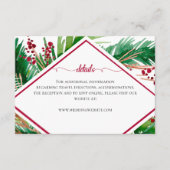 Varens en bessen Winter bruiloft Informatiekaartje (Voorkant)