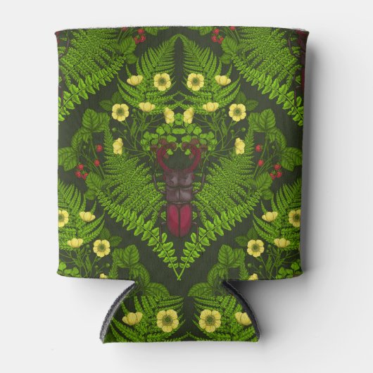 Varens en halskevers, groene bladeren blikjeskoeler (Voorkant)