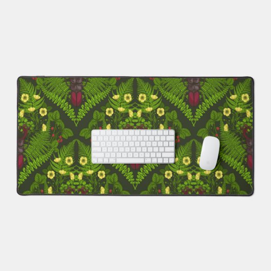 Varens en halskevers, groene bladeren bureaumat (Keyboard & Muis)