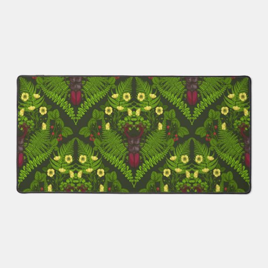 Varens en halskevers, groene bladeren bureaumat (Voorkant)