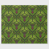 Varens en halskevers, groene bladeren cadeaupapier (Vlak)