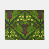 Varens en halskevers, groene bladeren deurmat (Voorkant)