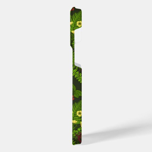 Varens en halskevers, groene bladeren iPhone hoesje (Linkerkant)