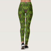 Varens en halskevers, groene bladeren leggings (Achterkant)