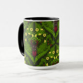 Varens en halskevers, groene bladeren mok (Voorkant links)