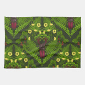 Varens en halskevers, groene bladeren theedoek (Horizontaal)