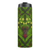 Varens en halskevers, groene bladeren thermosbeker (Voorkant)