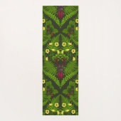 Varens en halskevers, groene bladeren yogamat (Achterkant)