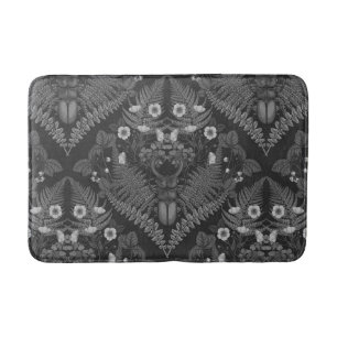 Varens en halskevers, in zwart-wit badmat