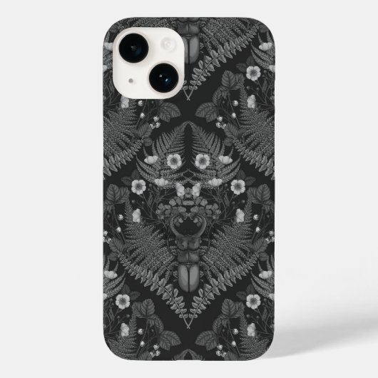 Varens en halskevers, in zwart-wit Case-Mate iPhone case (Achterkant)