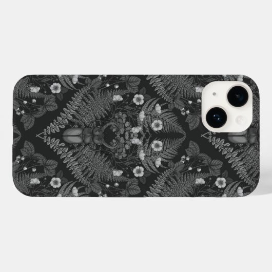 Varens en halskevers, in zwart-wit Case-Mate iPhone case (Achterkant (horizontaal))