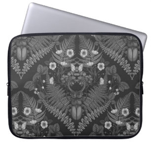 Varens en halskevers, in zwart-wit laptop sleeve