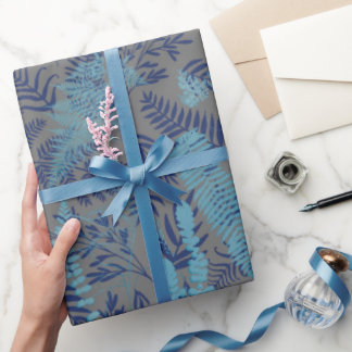 Varens in blauw en turquoise inpakpapier