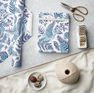 Varens in blauw en wit inpakpapier