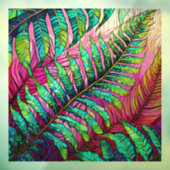 Varens op Roze Glas in lood kunst Raamsticker (Vel 3)