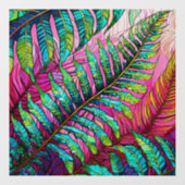 Varens op Roze Glas in lood kunst Raamsticker (Vel)