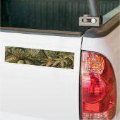 Varens Palmboom Antiek Botanische Varens Kunst Bumpersticker (Op Truck)