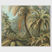 Varens Palmboom Antiek Botanische Varens Kunst Cadeaupapier (Vlak)