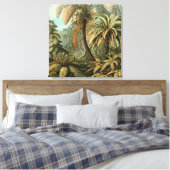 Varens Palmboom Antiek Botanische Varens Kunst Canvas Afdruk (Insitu (Slaapkamer))