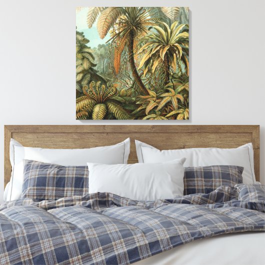 Varens Palmboom Antiek Botanische Varens Kunst Canvas Afdruk (Insitu (Slaapkamer))