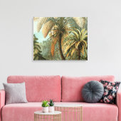 Varens Palmboom Antiek Botanische Varens Kunst Canvas Afdruk (Insitu (Woonkamer))