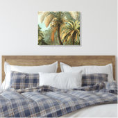 Varens Palmboom Antiek Botanische Varens Kunst Canvas Afdruk (Insitu (Slaapkamer))