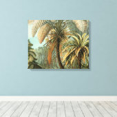 Varens Palmboom Antiek Botanische Varens Kunst Canvas Afdruk (Insitu (Houten vloer))