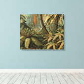 Varens Palmboom Antiek Botanische Varens Kunst Canvas Afdruk (Insitu (Houten vloer))