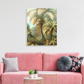 Varens Palmboom Antiek Botanische Varens Kunst Canvas Afdruk (Insitu (Woonkamer))