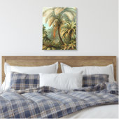 Varens Palmboom Antiek Botanische Varens Kunst Canvas Afdruk (Insitu (Slaapkamer))
