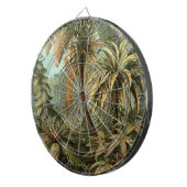 Varens Palmboom Antiek Botanische Varens Kunst Dartbord (Voorkant Rechts)