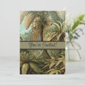 Varens Palmboom Antiek Botanische Varens Kunst Kaart (Staand voorkant)