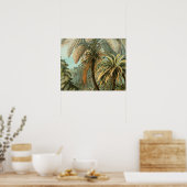 Varens Palmboom Antiek Botanische Varens Kunst Poster (Keuken)