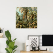 Varens Palmboom Antiek Botanische Varens Kunst Poster (Thuiskantoor)