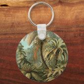 Varens Palmboom Antiek Botanische Varens Kunst Sleutelhanger (Voorkant)