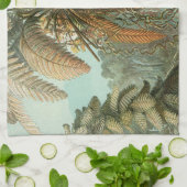 Varens Palmboom Antiek Botanische Varens Kunst Theedoek (Gevouwen)