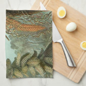 Varens Palmboom Antiek Botanische Varens Kunst Theedoek (Quarter Fold)